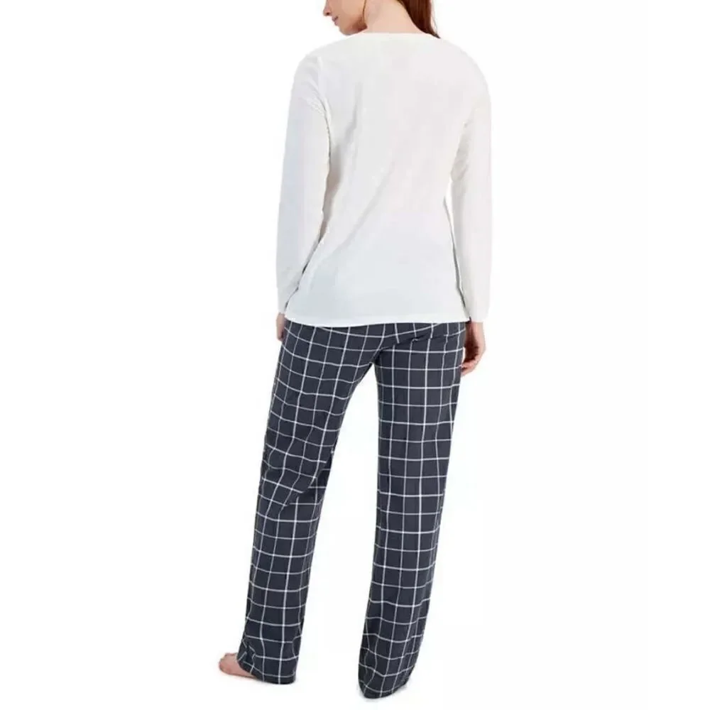 FAMILY PAJAMAS Matching Women's Mama Deer Mix It Family Pajama Set, grey New L